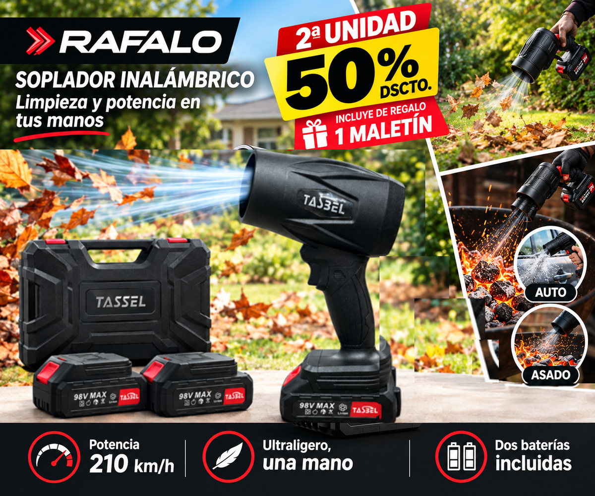 Soplador Inalámbrico - Rafalo (incluye maletín)
